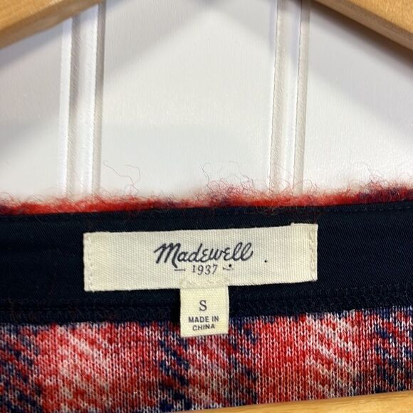 Madewell brushed plaid pullover top - Picture 2 of 5